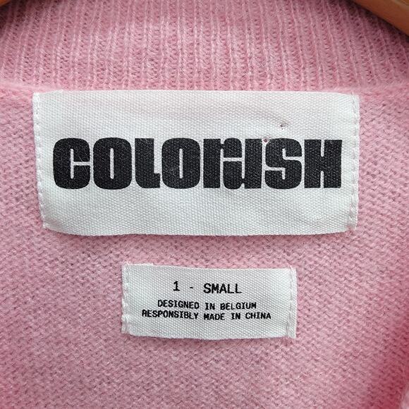 COLORUSH CASHMERE LUCCA CREW NECK TANK IN ROSE, SIZE S - Picture 4 of 7